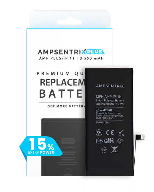 Batería AmpSentrix Cap. Extendida iPhone 11