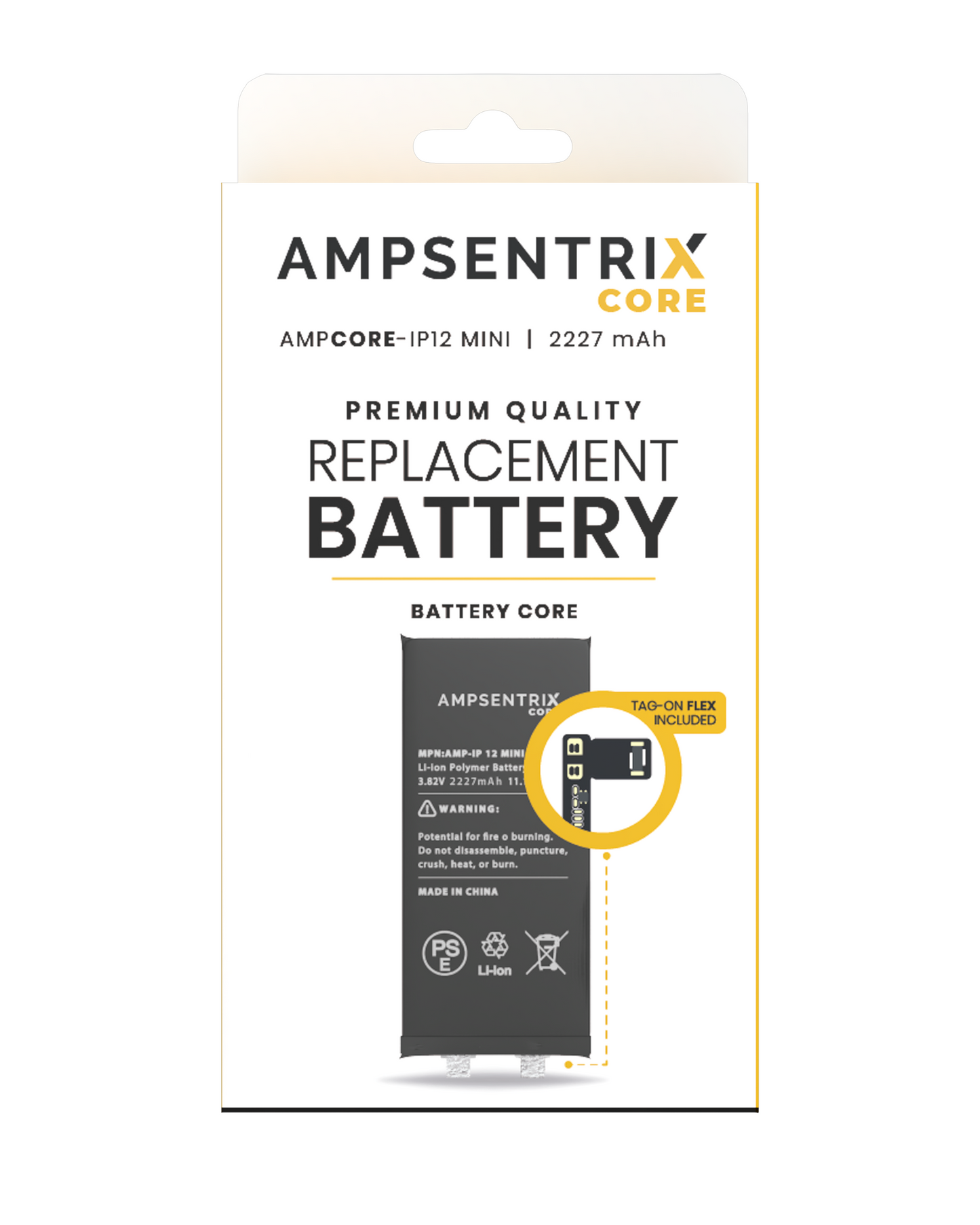 Batería AmpSentrix Core Tag-On Flex iPhone 12 Mini