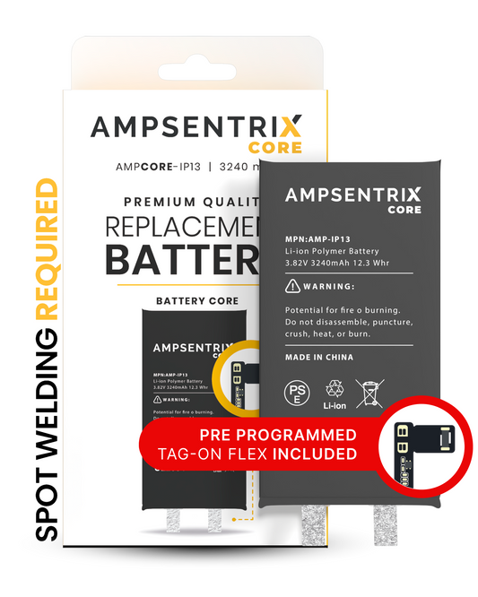 Batería AmpSentrix Core Tag-on Flex iPhone 13