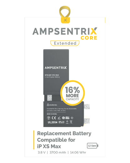 Batería AmpSentrix Core Cap. Extendida iPhone XS Max