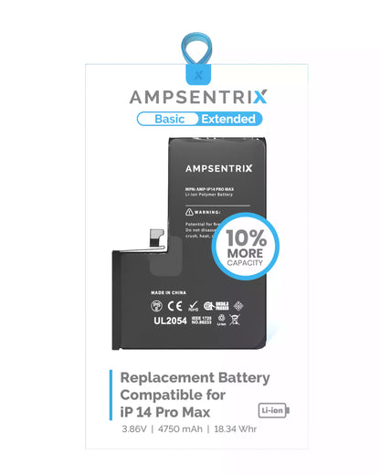 Bateria AmpSentrix Basic Cap. Extendida iPhone 14 Pro Max