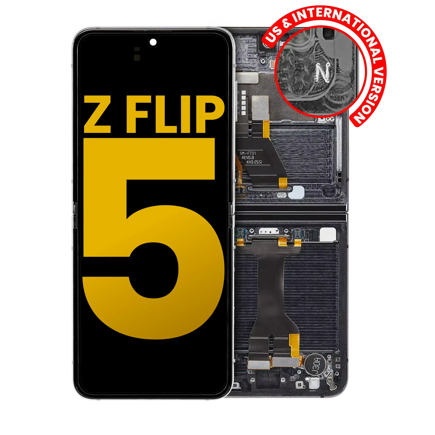 Pantalla Samsung Z Flip 5 Interna Oled Con Marco Gris (RX)
