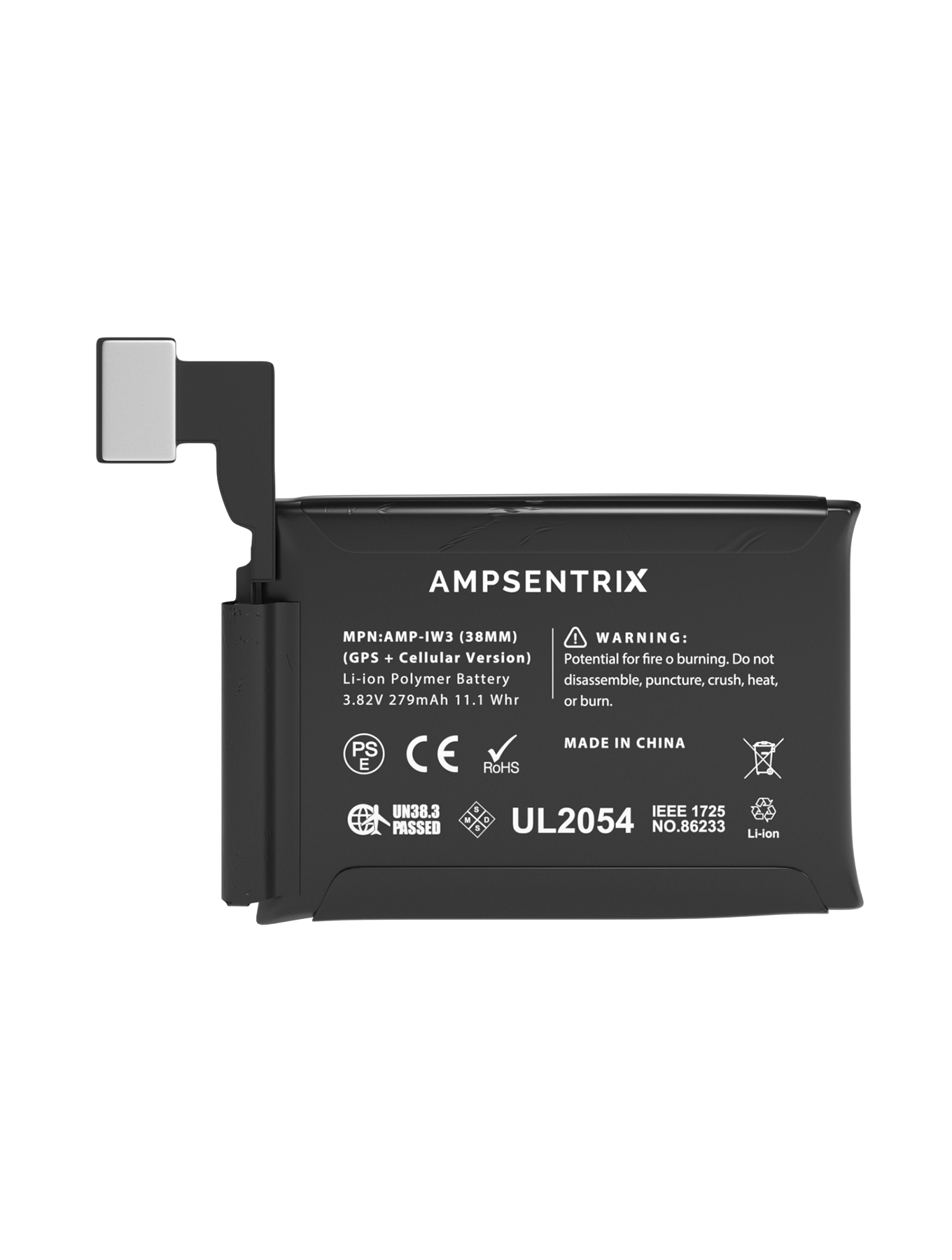 Bateria Ampsentrix Series 3 (38MM) (GPS + Cellular)