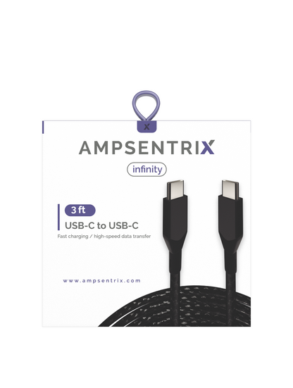 Cable AmpSentrix USB Tipo C a USB Tipo C 3'