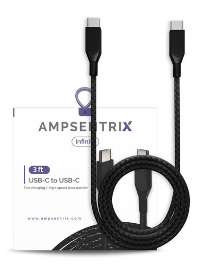 Cable AmpSentrix USB Tipo C a USB Tipo C 3'