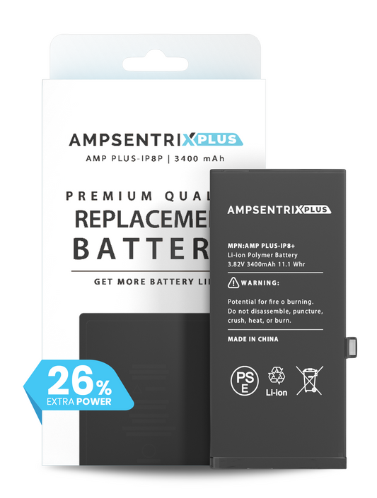 Batería AmpSentrix Cap. Extendida iPhone 8 Plus